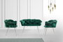 Hanah Home BC-2119 Sofá de Terciopelo y Metal 2 Plazas 135cm | 1 Plaza 75cm Elegante y Duradero
